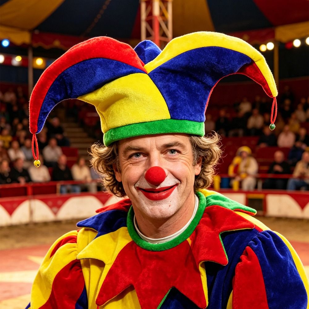 قبعة مهرج متعددة الألوان بتصمي - مراجعة Cosplay Prop Pattern وسعره