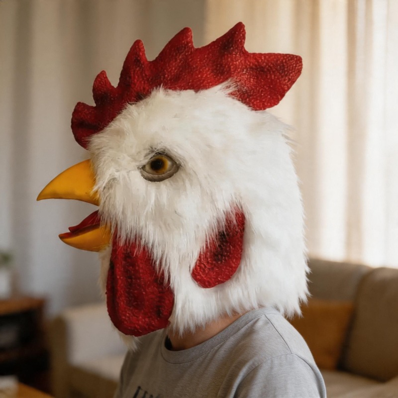 قناع تنكري على شكل رأس ديك جمي - مراجعة Cosplay Prop Foam وسعره