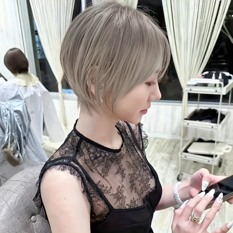 باروكة قصيرة متعددة الطبقات لل - مراجعة Wig Fiber Net وسعره
